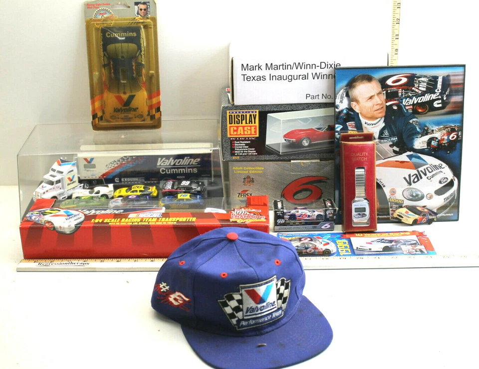 18pc Mark Martin Memorabilia Lot Diecast Car Racing Team Truck Watch Cap Picture - Image 1 of 4