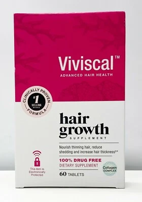 Suplemento dietético Viviscal Advanced promueve el crecimiento del cabello nuevo en caja 60 comprimidos 03/2027 Foto 1 de 2