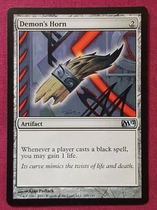 Magic The Gathering 2012 CORE SET M12 DEMON'S HORN artifact card MTG - Picture 1 of 2