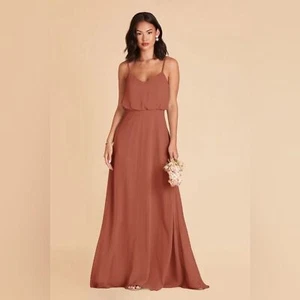 Vestido Gwennie Gris Pájaro Nuevo con Etiquetas en Rosa Postre Dama de honor Maxi con Bolsillos Talla XS - Imagen 1 de 9