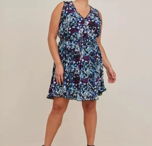 new tags TORRID CHIFFON SLEEVELESS RUFFLE MINI DRESS SIZE 0, LARGE no Offers - Picture 1 of 11