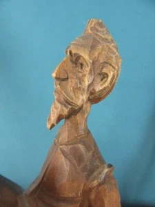Vintage handgeschnitzte Holz Don Quijote Figur Skulptur Spanische Renaissance - Bild 1 von 8