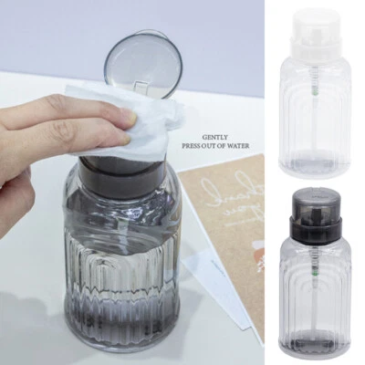 250ml Press Pump Dispenser Reusable Refillable Bottle Nail Cleaner Container↔ - Image 1 of 4