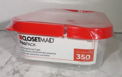 350 упаковок проволочных полочных торцевых колпачков ClosetMaid ProPack большие маленькие белые - Изображение 1 из 4