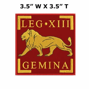 LEG XIII Gemina Patch Embroidered Hook Loop Applique War Legion SPQR Caesar - Picture 1 of 12