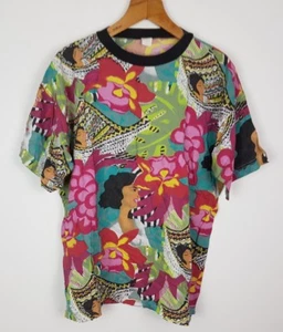 VINTAGE RETRO 90'S BRIGHT BOLD CRAZY USA FRESH PRINCE T SHIRT TOP - Bild 1 von 3