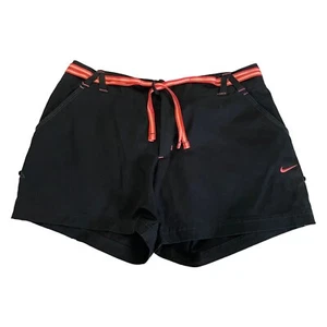 Nike Shorts - Black with Clasp and Orange Draw String Tie - M - Picture 1 of 9