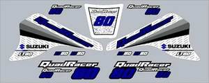White/Blue LT80 Quadracer Graphics Lt 80 Decals Stickers ltz 80 90 Quadsport - Picture 1 of 4
