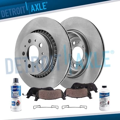 Rear Brake Rotors & Ceramic Pads for 2003-2010 2011 2012 2013 2014 Volvo XC90 - Image 1 of 4