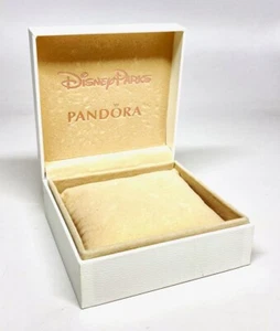 EMPTY New Disney Parks Pandora Jewelry Bracelet Box ONLY Tan Lining With Pillow - Picture 1 of 3