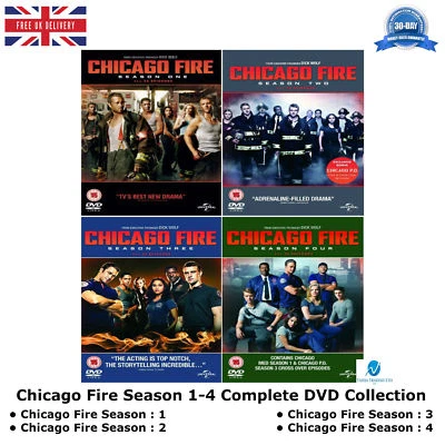 CHICAGO FIRE 1-4 Complete Season 1 23 4 Chicago Med, Chicago PD Sealed UK R2 DVD - Image 1 of 4