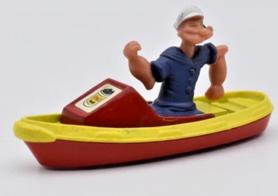 Corgi Juniors Popeye The Sailor Man In Paddle Boat. 1980. Great Britain - Image 1 of 4