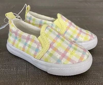 Cat & Jack Toddler Keagan Slip-On Sneakers Yellow - Size 5 New - Image 1 of 4