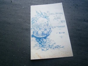 Programme Concert Cercle national armée de terre et mer an 1904 - Picture 1 of 3