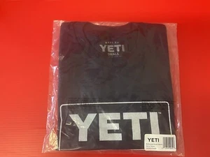 YETI Coolers-Men’s T-Shirt Navy Blue W/ White LOGO Size Small (Brand New) - Picture 1 of 4