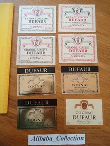 SET 8 ETIKETTEN COGNAC ** DUFAUR CHAMPAGNER ALKOHOL NAPOLEON - Bild 1 von 3