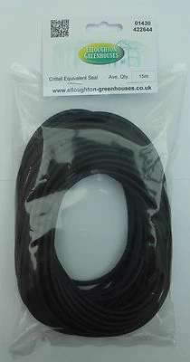 ELLOUGHTON GREENHOUSES 15m Crittall Äquivalent Gewächshaus Verglasungsdichtung 15 Meter/50 Fuß 50' Dichtung