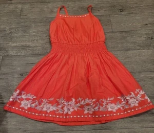 American Girl Dress For Girls Size 12, Sunny Day Dress, Coral Embroidered  - Picture 1 of 8