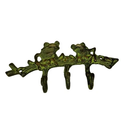 Frog Todd Shape Antique Finish Handmade Brass Cloth Key Towel Wall Hook Hanger - image 1 of 4