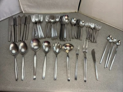 C Hugo Pott LINDEN Germany Stainless Flatware 2720 - Lot Of 86pcs - 10 Settings - Image 1 of 4