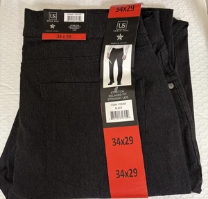 Urban Star Herren Stretch Relaxed Fit Gerades Bein Hose, Schwarz Größe 34X29 - Bild 1 von 3