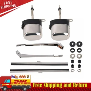 Juego de 2 Motor Limpiaparabrisas 12V Universal Street Para Ford Chevy Jeep S6558 - Imagen 1 de 13