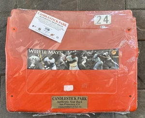San Francisco Giants Candlestick Park Seat Back Willie Mays Display MLB COA - Picture 1 of 21
