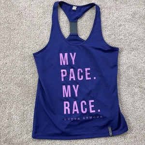 Under Armor Racer Back Tank Top Women's XS Purple Heat Gear - Picture 1 of 8