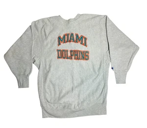 Vintage Miami Dolphins Champion Reverse Weave Crewneck Sweatshirt XXL USA Made - Picture 1 of 11