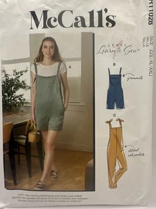McCall’s R11028 Misses Overalls Pattern Plus Size L-XXL Uncut Factory Fold - Picture 1 of 3