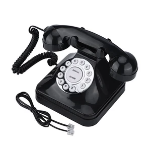WX-3011 Vintage Black Multi Function Plastic Home Telephone Retro Wire Landl NEW - Imagen 1 de 7