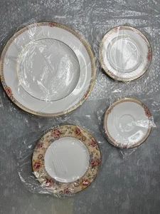 JUEGO DE PLATOS ROYAL DOULTON Darjeeling/4 cena ensalada té b&b Inglaterra porcelana de hueso/NUEVO - Imagen 1 de 10