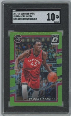 2017-18 Donruss Optic Lime Green /175 sgc10 Pascal Siakam  Toronto Raptors #139 - Image 1 of 2
