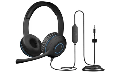 Cyber Acoustics 3.5mm Stereo Headset (AC-5002) Durable,Crispand Clear Communicat - Image 1 of 4