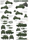 1:72 Decal Set - Soviet Ba-20 Armored Car and BT-7 tank - (2 pcs) Colibri