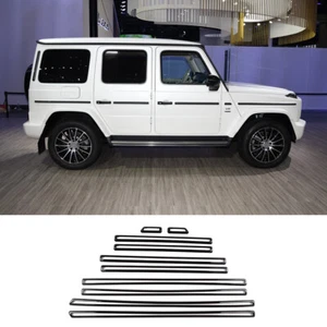 Hochglanz Schwarz ABS Seitentür Karosserie Zierleiste für Benz G W463 G350 G55 G63 2019+ - Bild 1 von 24