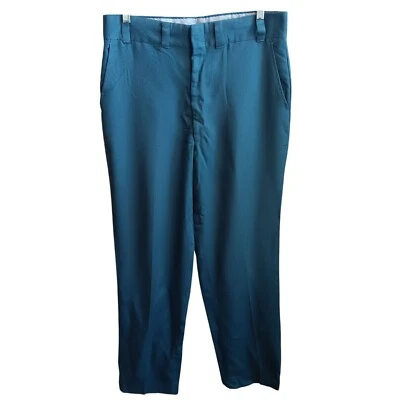 34x30 Mens Vintage Teal Dress Work Pants Talon Zipper Clip Closure Lightweight - Image 1 of 4