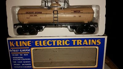 2003 K-Line # K6335, Desert Storm Single Dome Water Tank Car, 0/027 Scale-NIB - Image 1 of 3
