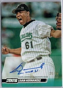 /50 Livan Hernandez Marlins 2014 Topps Stadium Club Rainbow Foil AUTO Autograph - Picture 1 of 2