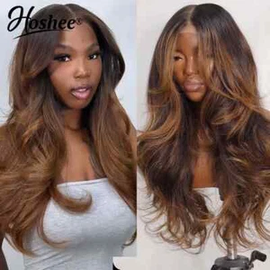 Glueless Pre-Cut Wig With Curtain Bangs Wear And Go Lace Closure Wig Human Hair - Picture 1 of 12