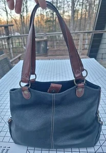Fossil Soft Black Pebbled Leather Shoulder Bag Medium Large Classy Brown #75082 - Picture 1 of 17