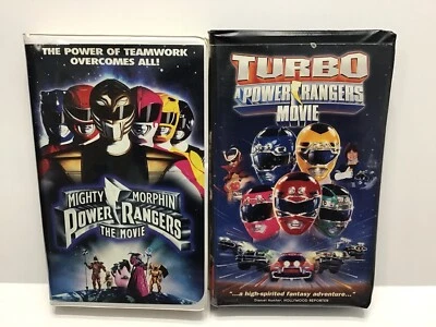 Mighty Morphin Power Rangers & Turbo Power Rangers VHS Movies Lot Of 2  Foto 1 de 4