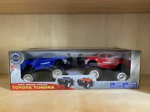 Off Road Truck Toyota Tundra 2 Pk One Blue and One Red toy car big box friction - Picture 1 of 12