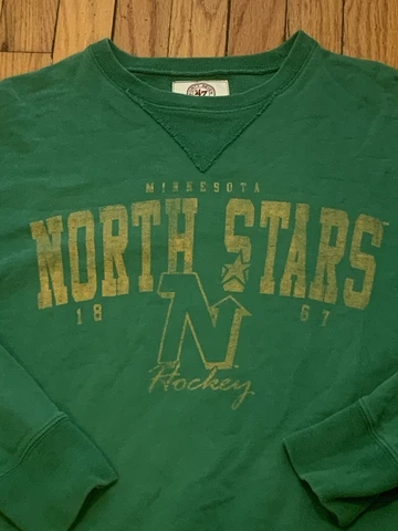 Minnesota North Stars Sweater ‘47 Adult Large Green Pullover Sweatshirt Shirt Cover