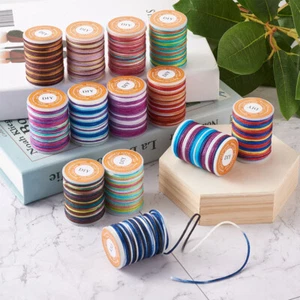 Hilos de cable de poliéster de 13 rollos 0,7 mm/1 mm para pulsera de cuerda de cuentas trenzadas - Imagen 1 de 16