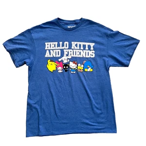 NWOT Hello Kitty and Friends Tee T-Shirt L Heather Blue - Picture 1 of 4
