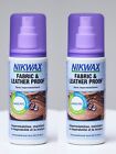 2X Nikwax Fabric and Leather Proof Spray On - 125 ml
