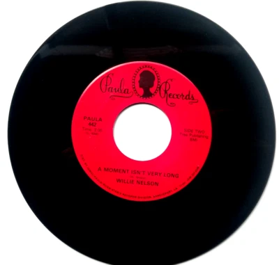 WILLIE NELSON - I Cant Find The Time / A Moment Isnt Very Long - Vinyl 45rpm - Image 1 of 4