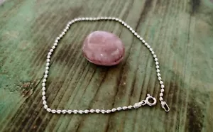 Bonita y Elegante Pulsera/Tobillera de Eslabones Peline de Cuentas ~ Milor de Plata de Ley 925 - Imagen 1 de 8