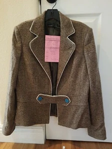 Parallel BCBG sample wool brown jacket blazer size 8 - Picture 1 of 6